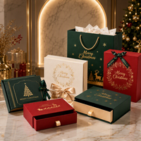Boîte coulissante en papier rigide avec logo personnalisé pour bijoux et cosmétiques, estampage à chaud doré