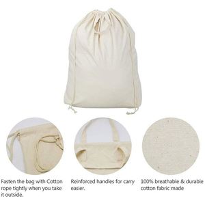 Custom Large Dust-proof Eco Friendly Cotton Large Canvas <b>Drawstring</b> <b>Laundry</b> <b>Bag</b> With Logo - Product Image 3