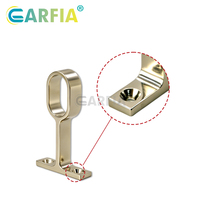 Support de tringle de penderie en alliage de zinc de haute qualité, base carrée courte, pour suspension au plafond, quincaillerie de mobilier