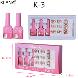 KLANA Cat Eye UV <b>Gel</b> Polish Set Translucent Base Champagne Magnetic Cateye Salon Hot‑sell Nail <b>Gel</b> <b>Kit</b> Support Small Trial Order - Product Image 6