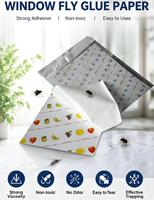 Vliegenvangers met kleefpapier, niet-toxisch, voor fruitvliegen, voor thuis, keuken, raam, wegwerp vliegstrips
