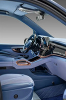 Console centrale de luxe pour Vito V250 V260 W447 avec réfrigérateur intégré, accoudoir, chargeur sans fil, éclairage d'ambiance et équipement de chauffeur