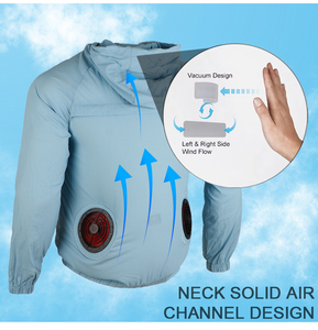 Vinmori <strong>Lightweight</strong> <strong>Summer</strong> UV Thin Cooling Fan Air Conditioner <strong>Jacket</strong> With Best Quality - Product Image 5
