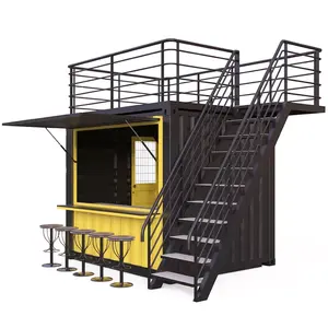 10ft Mini Pop-up Shop Container Coffee Shop Bar Fast-Food-Restaurant Convenience Store Kiosk Stand