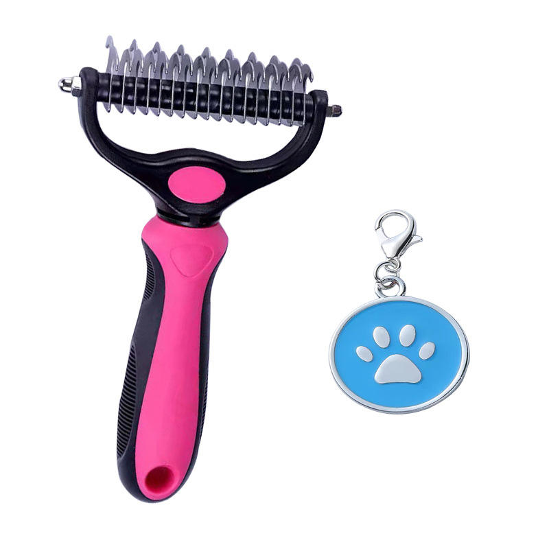 Large rose red + dog tag