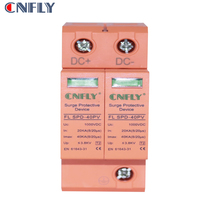 Parafoudre électrique CNFLY bipolaire DC 500V 600V 1000V 20KA 40KA Type T2, dispositif de protection contre les surtensions, parafoudre PV, boîtier de combinaison de chaînes
