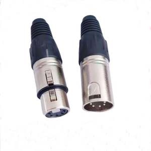 Aureate fournit des connecteurs XLR pour montage sur panneau, connecteur mini XLR femelle 4 broches, connecteur XLR 5 broches, connecteur audio-vidéo XLR mâle 3 broches. - Product Image 1