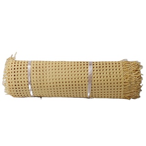 Luxury Quality Cabinet Chair Furniture Raw Material 15m Paper Synthetic Semi Bleached Natural Rattan Cane Webbing Rolls