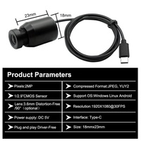 Mini caméra USB Full HD 1080P avec objectif 3,6 mm 1920*1080P 30FPS Caméra externe pour téléphone portable pour Android
