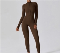 TOPKO Combinaison de yoga à manches longues et fermeture éclair pour femmes de haute qualité ODM OEM Combinaison de musculation à haute intensité
