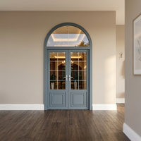 Porte thermique résidentielle en aluminium, pliante, insonorisée, avec verre trempé, coulissante accordéon, pour cour