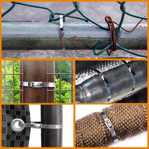 كابل معدني شمسي ذاتي القفل ربطة عنق من الفولاذ المقاوم للصدأ 12 عرض نوع قابل للتحرير - Product Image 4