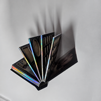 Élégante Boîte Vide Noire Mate Multi-Pages pour Fards à Paupières – Idéale pour Coffret Cadeau Premium et Production DIY de Cosmétiques
