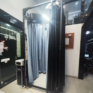 High Angle Party Photo Booth with <b>Camera</b> Metal Construction <b>Bluetooth</b>/Wi-Fi/USB Connectivity Instant Print - Product Image 1