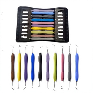 Ensemble d'instruments dentaires professionnels en acier inoxydable pour le modelage de résine composite, outils de restauration dentaire - Product Image 2