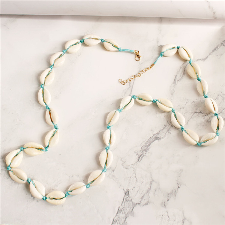Trendz Naturel Initial Longue Coquille Ronde Enfants Pendentif Collier Pour Enfants