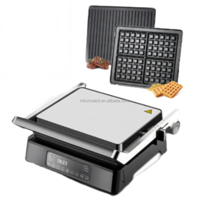<span class=keywords><strong>Presse</strong></span> à <span class=keywords><strong>panini</strong></span> électrique domestique Machine à sandwich antiadhésive sans fumée et gril de contact Barbecue Grill Bar - Product Image 5