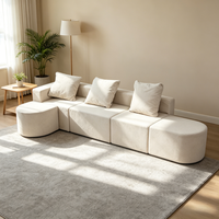 Modernes Komfortables Modulares Ecksofa Saien Aufblasbares L-förmiges Vakuumverpacktes Konvertierbares Couch-Set für Apartments und Schulen