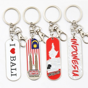 Wholesale Customizable Fashion Metal Keychains Personalized <b>Key</b> <b>Holder</b> Accessories Sublimation Tourist Souvenir Keyring Direct - Product Image 2