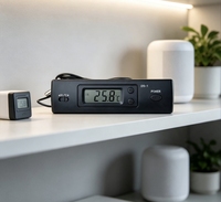 Termómetro Digital de Plástico Xiuda DS-1 con Pantalla LCD / Interruptor, Medidor de Temperatura Compacto de 50-70°C con Sonda Externa para Automóvil