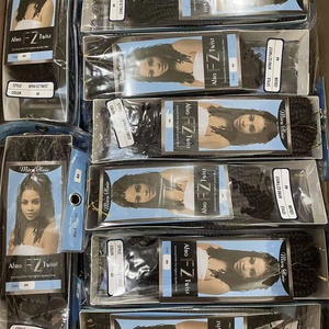 Vente flash : Cheveux afro pré-gonflés de 10 pouces (175 g), faciles à installer, tresses sans nœuds, cheveux souples et élastiques, cheveux en vrac, coiffures crépues pour femmes - Product Image 1