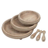 Offre Spéciale : Plateau à Gâteaux en Bois Fait Main Style Ferme Vintage, Plateau de Service, Plateau à Fruits, Support Élégant pour Cupcakes de Mariage, Plateau à Étages en Bois
