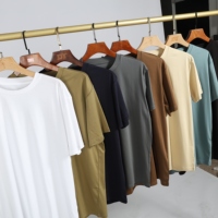 En stock – T-shirt de luxe pour homme en coton mercerisé brillant avec logo personnalisé, toucher soyeux, vente en gros, 100 % coton