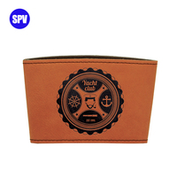 Manches gravées au Laser 50 pièces, tasse vierge en cuir PU, impression personnalisée
