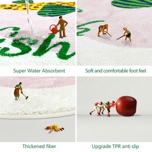 <strong>Funky</strong> Beach Theme Bathroom Kid Decor for Washable Shower Microfiber <strong>Mats</strong> - Product Image 2
