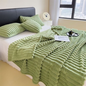 Chăn nỉ siêu dày, chất liệu như lông cừu, màu trơn, kích thước King/Queen, chất liệu nhung san hô, giữ ấm mùa đông - Product Image 3