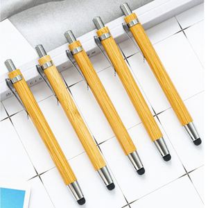 Promotion 2 in 1 Stylus Bamboo Ballpoint <b>Pen</b> With Personalized Custom Logo Advertisement or Business Gift - Product Image 4