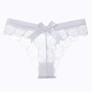 Braguitas de Encaje sin Costuras Transpirables para Mujer, con Lazo, Diseño Hueco, Estilo Casual, Tela Bordada, Lavada, Ropa Interior Sexy - Product Image 6