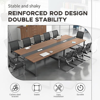 Table de conférence moderne, tables et chaises de réunion pour bureaux, grande table de réunion exécutive en bois pour immeubles de bureaux