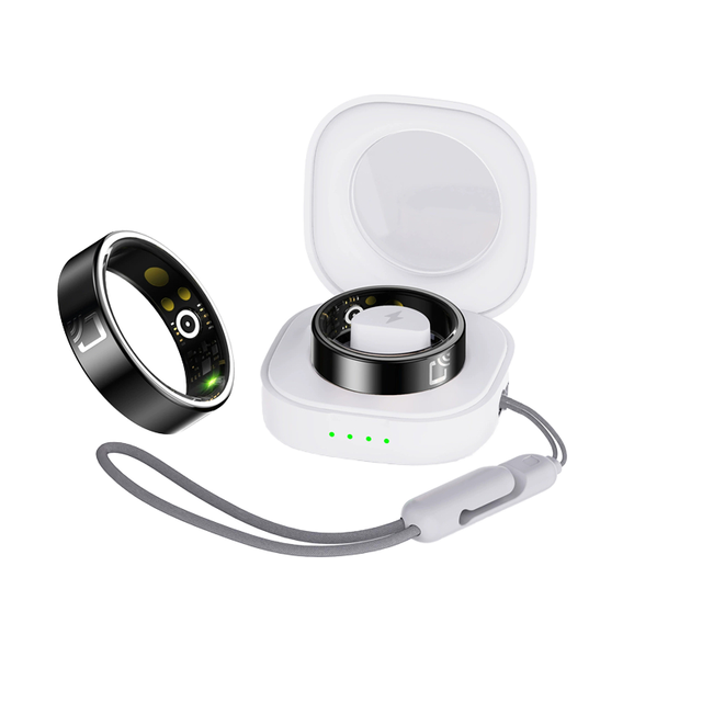 NFC Smart Ring Charging 3ATM Waterproof Heart Rate Blood Oxygen Monitor Sleep Tracking Remote Control Via App 5-10 Days Battery