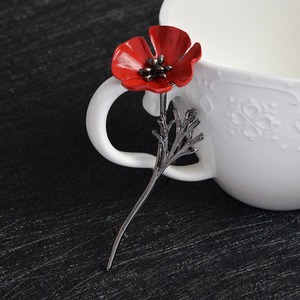 Nuevo Broche Floral Rojo de Estilo Europeo y Americano para Trajes, Accesorio de Moda de Aleación, <span class=keywords><strong>Pin</strong></span> Floral Elegante y Popular - Product Image 5