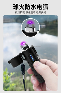Encendedor Eléctrico de Arco de Plasma con Linterna, Recargable, Impermeable, para Camping al Aire Libre, Diseño de Camuflaje - Product Image 5