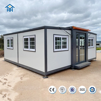 Maison conteneur préfabriquée extensible 2 chambres 20/40 pieds, mobile, de luxe, prête à vivre, modulaire, résistante au vent, petite maison