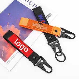 Biểu tượng tùy chỉnh EAGLE khóa Keychain dây thăng hoa dây đeo cổ tay Polyester Keychain dây nylon Vòng tay Keychain