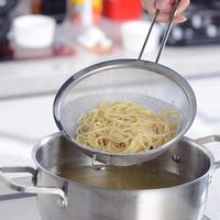 Set Saringan Dapur 3 Buah Berkualitas Tinggi dari Baja Tahan Karat Food Grade, Saringan Berjaring Halus Ramah Lingkungan dengan Tutup