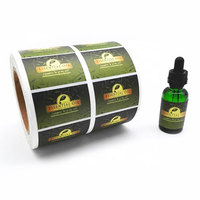 Autocollants ronds personnalisés sur mesure en matériau BOPP, autocollants adhésifs imperméables de haute qualité en rouleau avec impression de logo