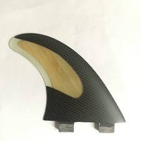 Fins de bambou à double languette en fibre de carbone Fins de surf en bambou Fins de surf à double languette en bambou