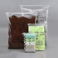 Sacs en PE à fermeture éclair, transparents givrés, personnalisés, en plastique mat, résistants à l'humidité, pour vêtements, t-shirts, chaussettes, chaussures