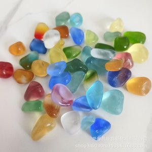 Bloques de vidrio esmerilado para decoración de acuarios, piedras de vidrio coloreadas para muros de gaviones, piedras de vidrio marino esmerilado tipo caramelo. - Product Image 4