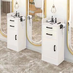 Carrito de Peluquería Profesional 2024, Blanco, con Ruedas, para Salón de Belleza, Spa Facial, Peluquería, Carrito Metálico para Peluquería - Product Image 6