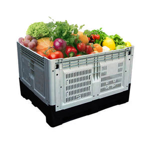 1100Mm Food Grade Zware Waterdicht Met Wielen Inklapbare Palletdozen Te Koop - Product Image 2