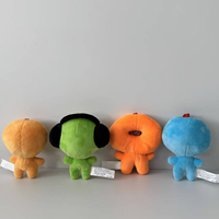 Boneka Babi Plastik Merah Bergaya Gambar Kartun Lucu dengan Kain Plush Lembut, Hadiah Ulang Tahun Bayi, Isi Kapas PP