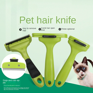 Brosse et couteau à poils pour animaux de compagnie en plastique pour le toilettage professionnel des animaux - Product Image 3