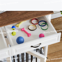 Cage à chien en bois robuste et moderne, lit pour appartement, chambre à coucher, pour chiens de taille moyenne ou 2 petits animaux