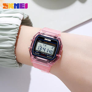 Reloj Despertador Electrónico SKMEI 2056, Relojes LED Deportivos para Hombre, Esfera Cuadrada con Espejo, Reloj de Pulsera Digital de Silicona para Mujer, Reloj Hombre - Product Image 5