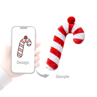 OEM ODM Schattig Mascot Kerstboom Op Maat Gemaakt Klein Mini Snoepreep Knuffeldier Pluche Speelgoed PP Katoen Superzacht Pluche Cadeau